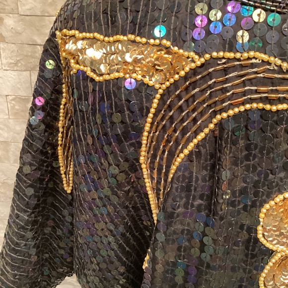 Vintage Elegance by Anujan Sequined and Beaded Top - Picture 10 of 15